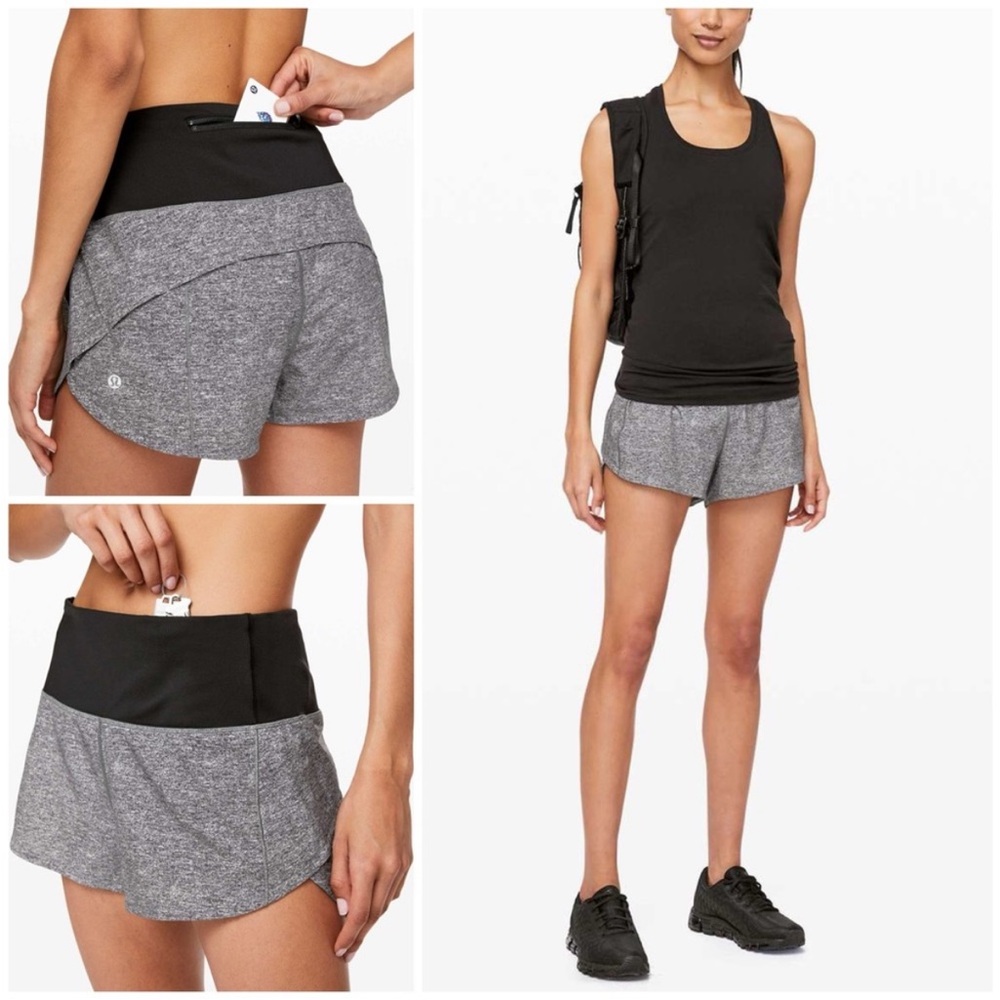 Lululemon Athletica Gray Speed Up Shorts | Sz 12